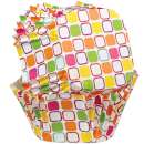 Square Colour Squares Cupcake Papers